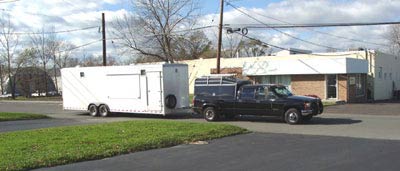 Mobile kitchen in Wayne, NJ that is hitched to a truck.